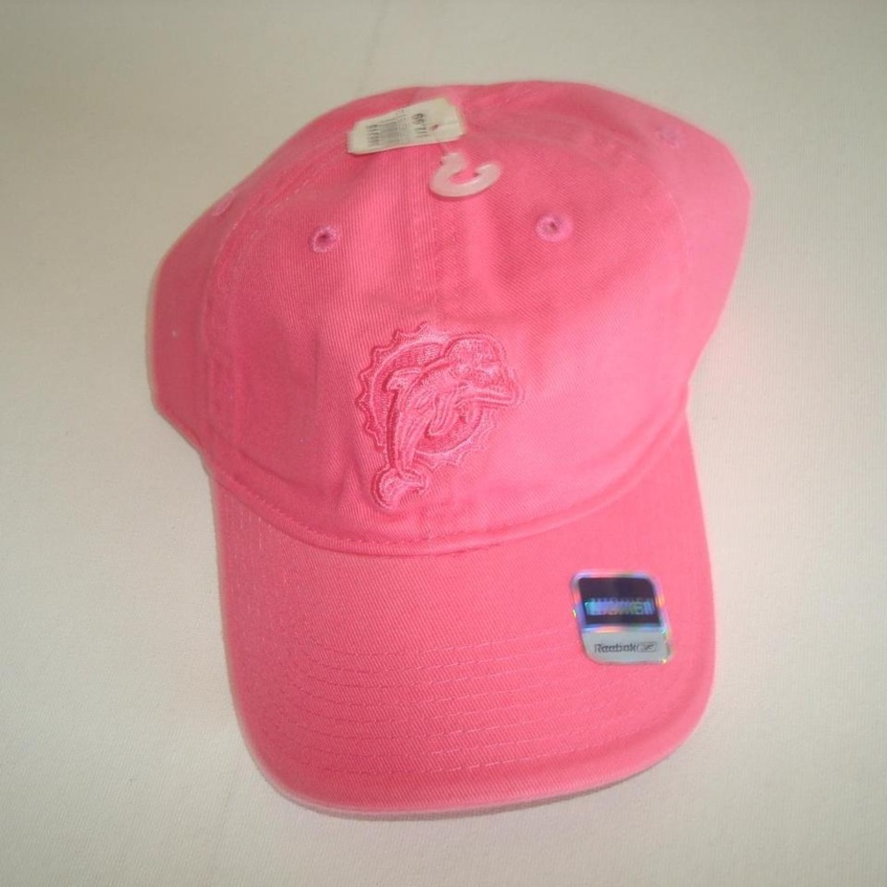 MIAMI DOLPHINS PINK REEBOK ‎ HAT CAP VINTAGE 00S Y2K B5